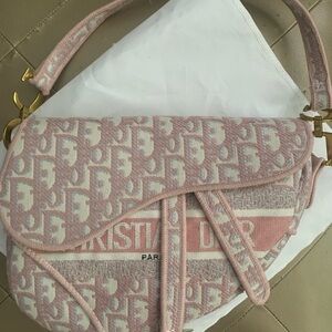 Dior Pink Saddle Shoulder Bag